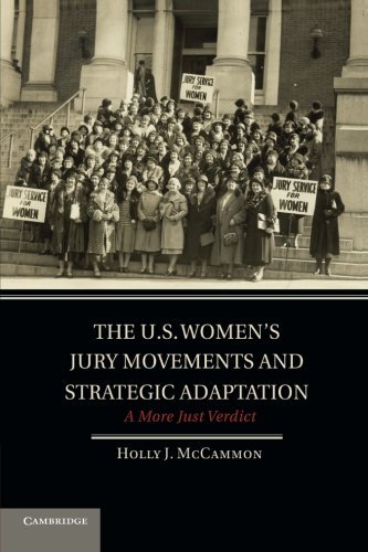 Cover for McCammon, Holly J. (Vanderbilt University, Tennessee) · The U.S. Women's Jury Movements and Strategic Adaptation: A More Just Verdict - Cambridge Studies in Contentious Politics (Taschenbuch) [Reprint edition] (2014)