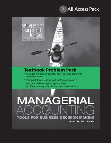 Cover for Jerry J. Weygandt · Textbook Problem Pack for Managerial Accounting: Tools for Business Decision Making, 6r.ed (Paperback Book) (2014)