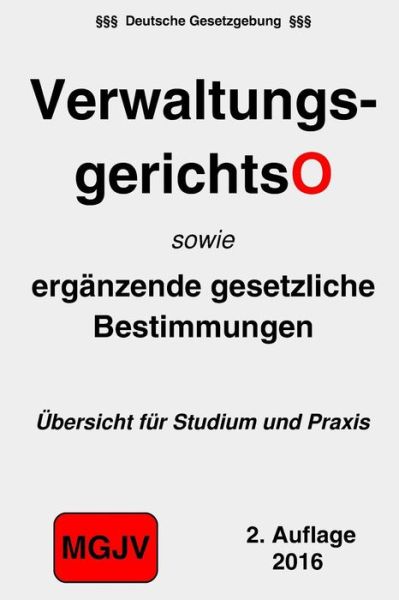 Cover for Redaktion M G J V · Verwaltungsgerichtsordnung (Taschenbuch) (2016)