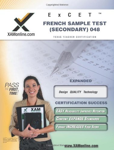Cover for Sharon Wynne · Excet French Sample Test (Secondary) 048  Teacher Certification Test Prep Study Guide (Paperback Book) (2006)