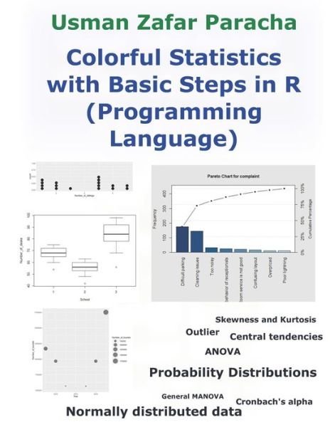 Cover for Usman Zafar Paracha · Colorful Statistics with Basic Steps in R (Programming Language) (Pocketbok) (2019)