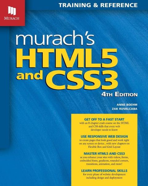 Cover for Anne Boehm · Murach's HTML5 and CSS3, 4th Edition (Paperback Book) [4 New edition] (2018)