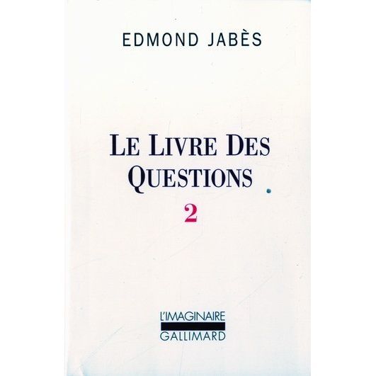 Cover for Edmond Jabes · Livre des questions 2 (Paperback Book) (2012)