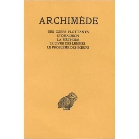 Cover for Archiméde · Oeuvres (Collection Des Universites De France Serie Grecque) (French Edition) (Paperback Book) [French edition] (1971)