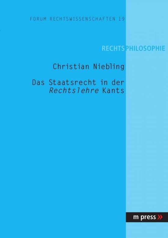 Cover for Christian Niebling · Das Staatsrecht in Der Rechtslehre Kants (Paperback Book) [German edition] (2005)