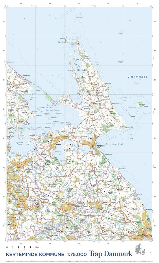 Cover for Trap Danmark · Trap Danmark: Kort over Kerteminde Kommune (Map) (2021)