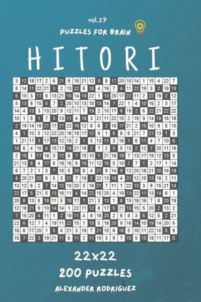 Puzzles for Brain - Hitori 200 Puzzles 22x22 vol.17 - Alexander Rodriguez - Bøger - Independently Published - 9798579420268 - 10. december 2020