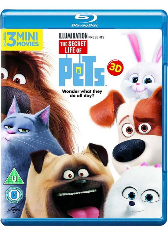 Cover for The Secret Life Of Pets 3D · The Secret Life Of Pets 3D+2D (Blu-Ray) (2016)