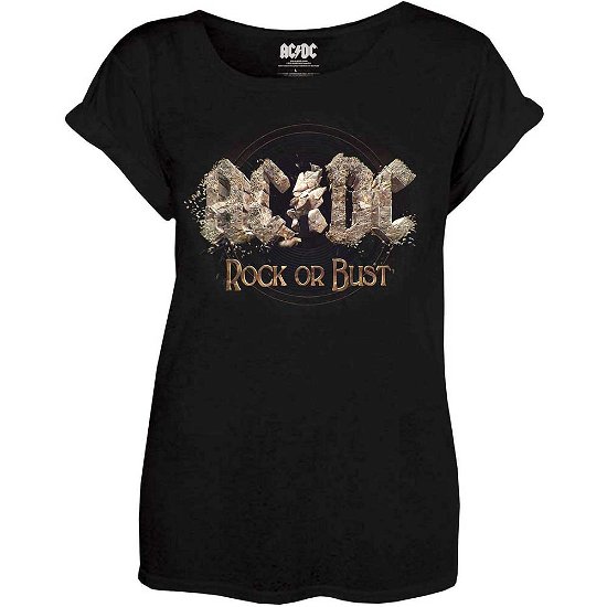 Cover for AC/DC · AC/DC Ladies T-Shirt: Rock or Bust (T-shirt) [size S] [Black - Ladies edition]