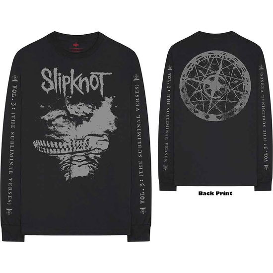 Slipknot Unisex Long Sleeve T-Shirt: Subliminal Verses (Back & Sleeve Print) - Slipknot - Merchandise - Rockoff - 5056170698269 - September 26, 2019