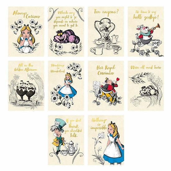 Cover for Disney: Pyramid · Alice In Wonderland (Postcard Set / Set Cartoline) (MERCH)