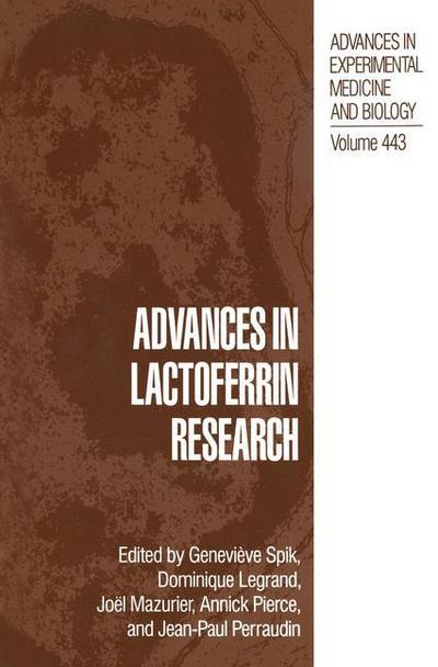 Cover for Jean-Paul Parraudin · Advances in Lactoferrin Research - Advances in Experimental Medicine and Biology (Hardcover Book) [1998 edition] (1998)