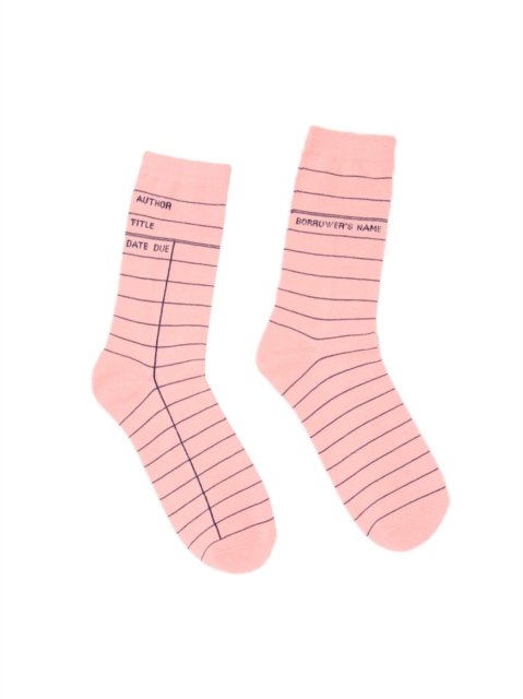 Cover for Out of Print · Library Card (Pink) Socks - Large (N/A) (2018)