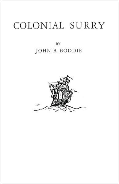Cover for Boddie · Colonial Surry [virginia] (Paperback Book) (2009)