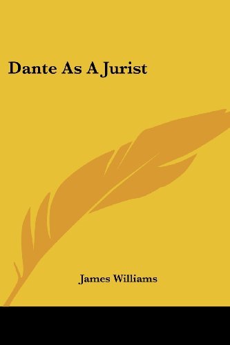 Cover for James Williams · Dante As a Jurist (Paperback Book) (2007)