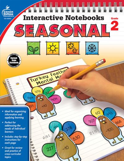 Interactive Notebooks Seasonal, Grade 2 - Carson-Dellosa Publishing - Książki - Carson-Dellosa Publishing, LLC - 9781483850269 - 12 stycznia 2019