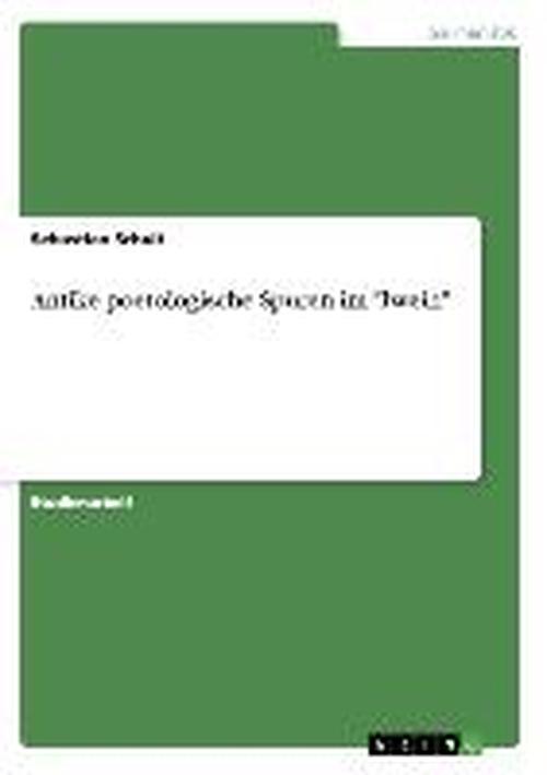 Cover for Schult · Antike poetologische Spuren im &quot; (Book) [German edition] (2013)