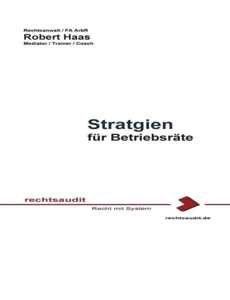 Cover for Haas · Strategien für Betriebsräte (Buch) (2018)