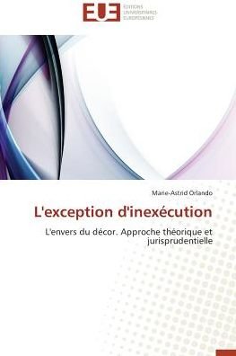 Cover for Orlando · L'exception d'inexécution (Book)