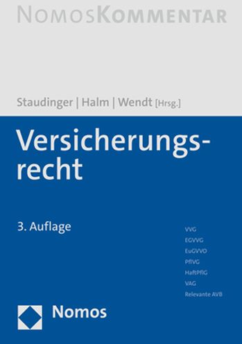 Cover for Ansgar Staudinger · Versicherungsrecht (Hardcover Book) (2023)