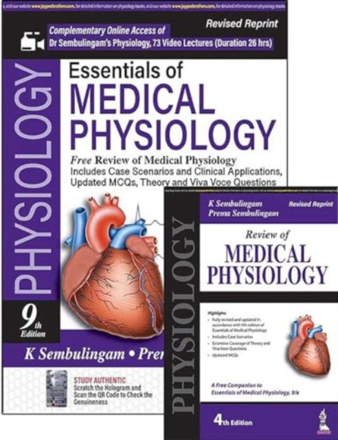 Cover for K Sembulingam · Essentials of Medical Physiology: With Free Review of Medical Physiology (Paperback Book) [9 Revised edition] (2023)