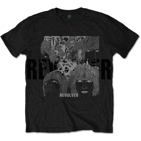 Cover for The Beatles · The Beatles Unisex T-Shirt: Reverse Revolver (Foiled) (T-shirt) [size XL] [Black - Unisex edition] (2019)