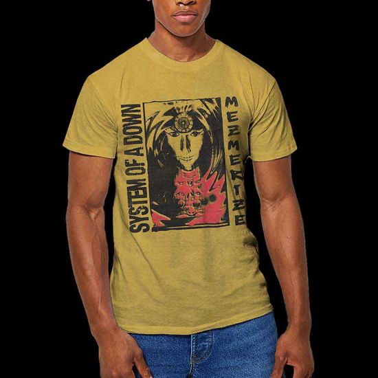 Cover for System of a Down · System Of A Down Unisex T-Shirt: Reflections (Mustard Yellow Mineral Wash) (Wash Collection) (T-shirt) [size S] (2022)