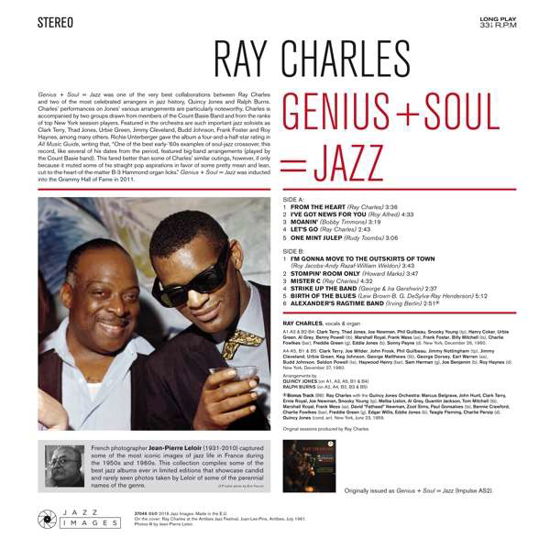 Genius + Soul = Jazz - Ray Charles - Musique - JAZZ IMAGES (JEAN-PIERRE LELOIR SERIES) - 8437016248270 - 20 juillet 2018