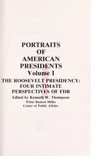 Cover for Thompson · Portraits of am Pres-Vol 1 CB (Hardcover Book) (1982)