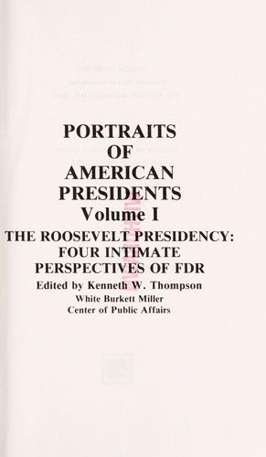 Cover for Thompson · Portraits of am Pres-Vol 1 CB (Innbunden bok) (1982)