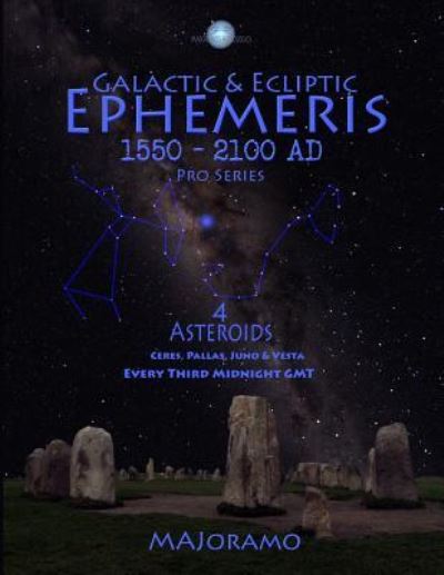 Cover for Morten Alexander Joramo · Galactic &amp; Ecliptic Ephemeris 1550 - 2100 Ad 4 Asteroids (Paperback Book) (2019)