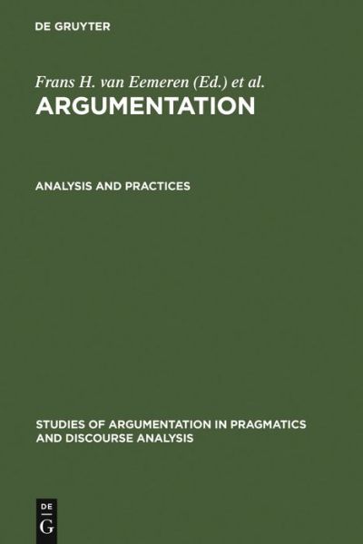 Cover for R. Grootendorst · Argumentation (Book) (1987)