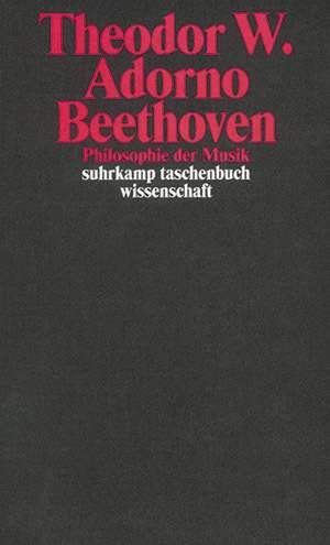 Cover for Theodor W. Adorno · Suhrk.TB.Wi.1727 Adorno.Beethoven (Book)
