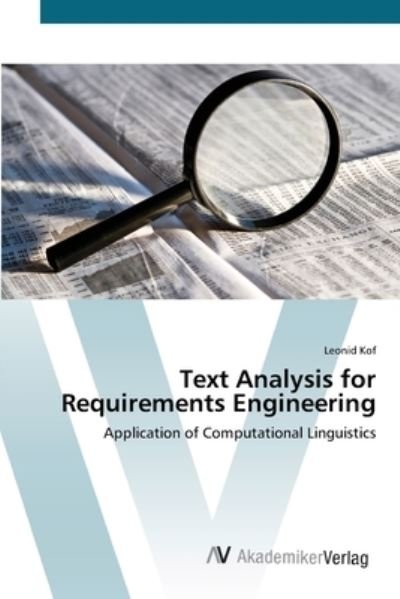 Cover for Kof · Text Analysis for Requirements Engi (Buch) (2012)