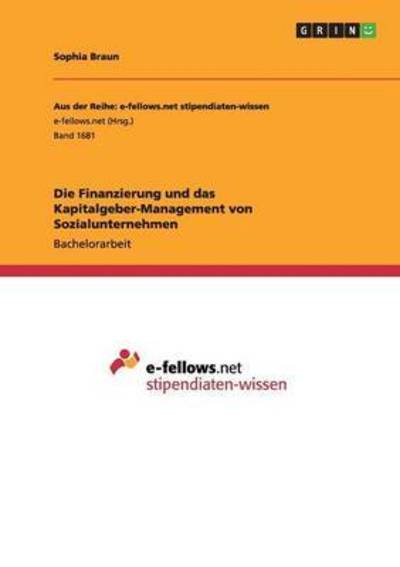 Cover for Braun · Die Finanzierung und das Kapitalg (Book) (2016)