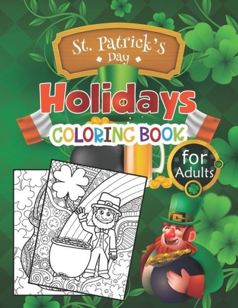 Cover for Arhappy Patrick's Day · St. Patrick's Day Holidays Coloring Book For Adults (Paperback Book) (2021)