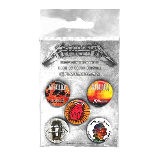 Albums 1996-2016 Button Badge Set - Metallica - Produtos - PHM - 0803341562271 - 11 de fevereiro de 2022
