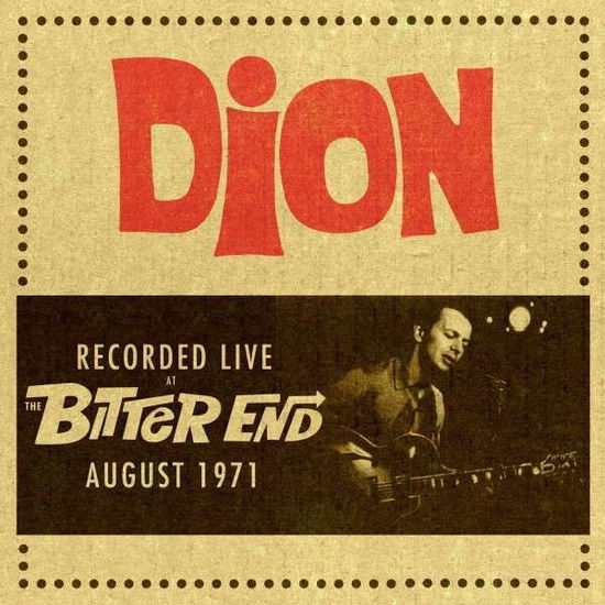 Cover for Dion · Live At The Bitter End 1971 (CD) (2015)