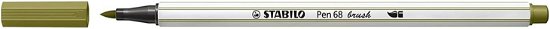STABILO Pen 68 Brush 37 - Modder Groen - Stabilo - Merchandise -  - 4006381578271 - 
