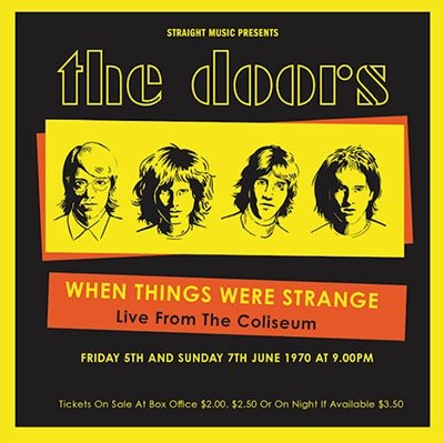Cover for The Doors · When Things Were Strange - Live from the Coliseum. Seattle 1970 (CD) [Japan Import edition] (2022)