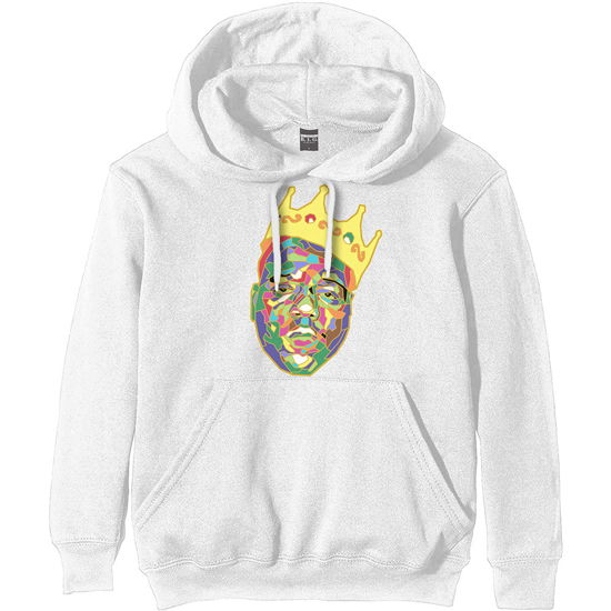 Cover for Biggie Smalls · Biggie Smalls Unisex Pullover Hoodie: Crown (White) (XX-Small) (Hoodie) [size XXS] [White - Unisex edition] (2020)