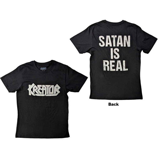 Kreator Unisex T-Shirt: Satan Is Real (Back Print) - Kreator - Fanituote -  - 5056737203271 - 