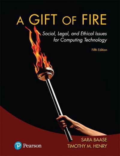 Cover for Baase  Sara · Gift of Fire a (Paperback Book) (2017)