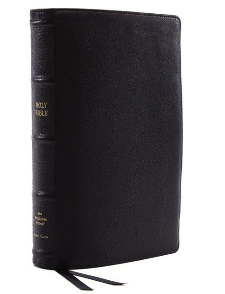 Cover for Thomas Nelson Publishing Staff · Nkjv, Reference Bible, Classic Verse-by-Verse, Center-Column, Premium Goatskin Leather, Black, Premier Collection, Red Letter Edition, Comfort Print (Book) (2019)
