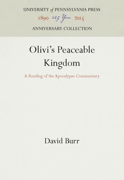 Cover for David Burr · Olivi's peaceable kingdom (Book) (1993)