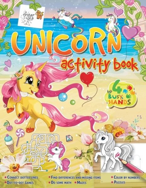 Cover for 4 Busy Hands · Unicorn activity book (Paperback Book) (2019)