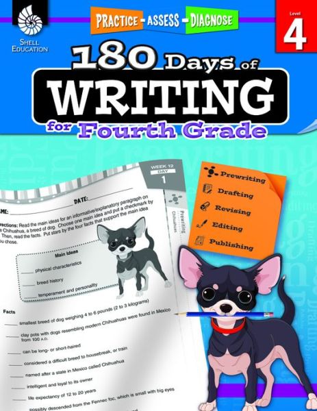 Cover for Kristin Kemp · 180 Days of Writing for Fourth Grade: Practice, Assess, Diagnose (Paperback Book) [Teacher's edition] (2015)