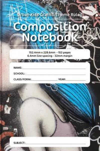 Cover for Luap Nottocs · Urban Kiss Graffiti Theme Ruled Composition Notebook (Paperback Book) (2018)