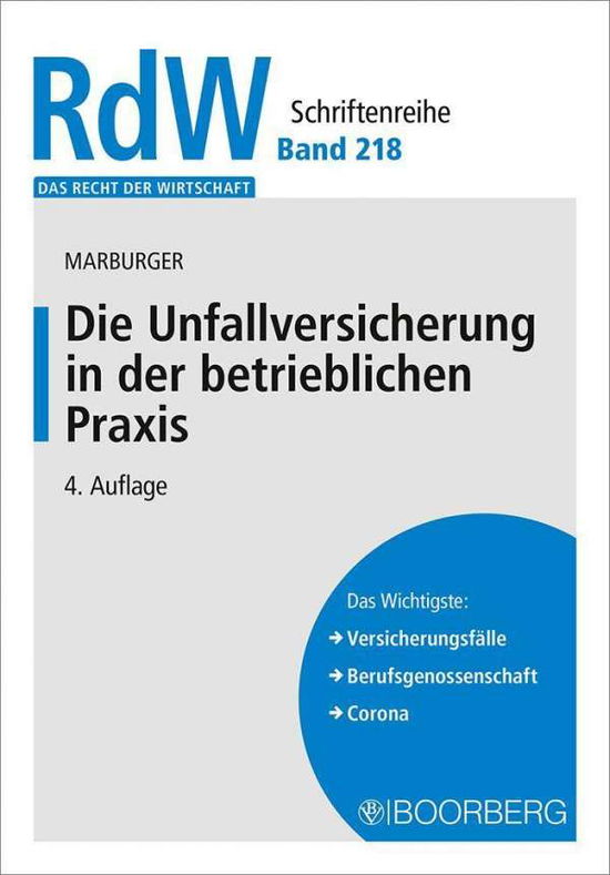 Cover for Marburger · Die Unfallversicherung in der (N/A)