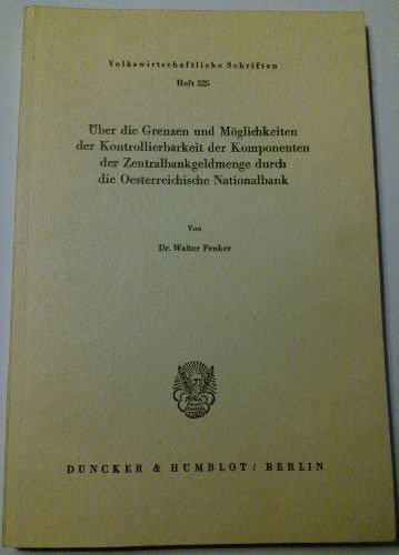 Cover for Penker · Über die Grenzen und Möglichkeit (Book) (1983)